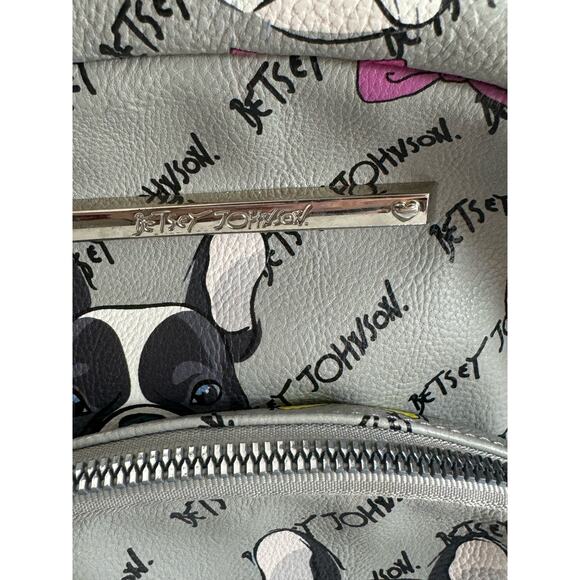 Betsey Johnson French Bulldog Bow Tie Backpack - Picture 6 of 9